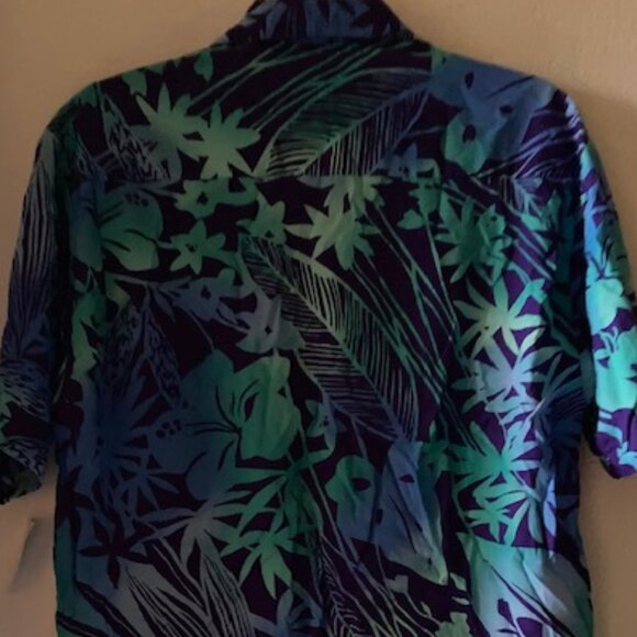 HILO HATTIE HAWAIIAN ALOHA RESORT WEAR ORIGINAL MADE IN HAWAII BLUES GREEN NEW L - Picture 10 of 12